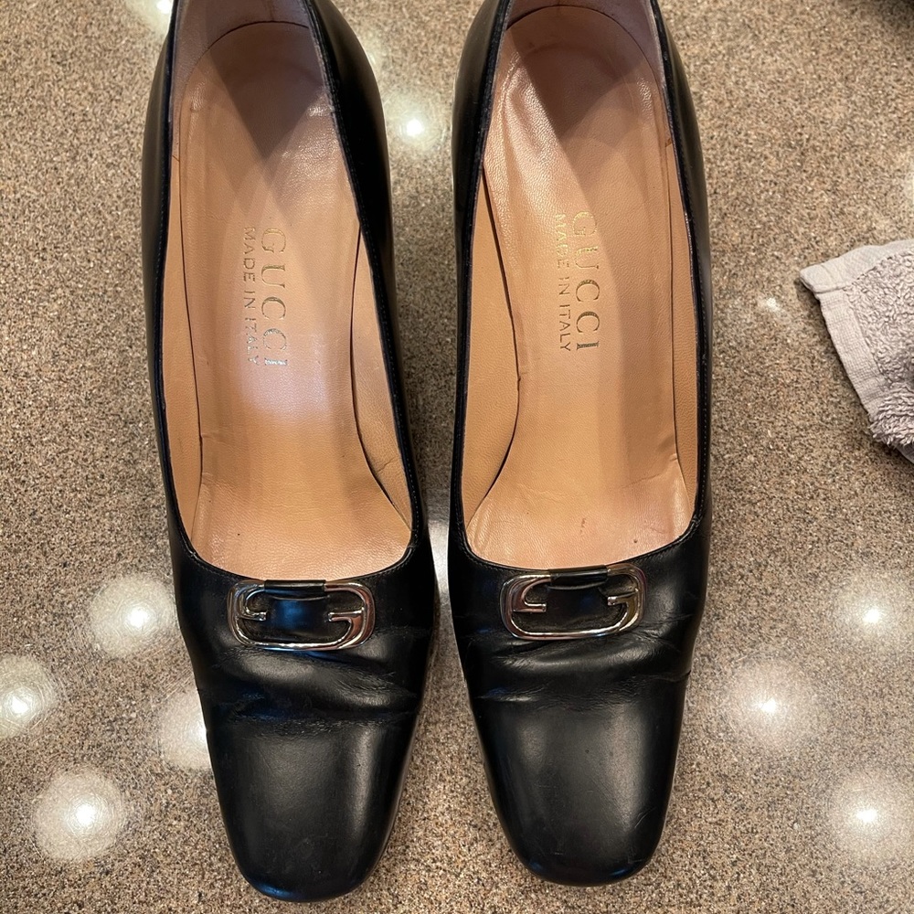 Authentic Gucci Black 3” Heals